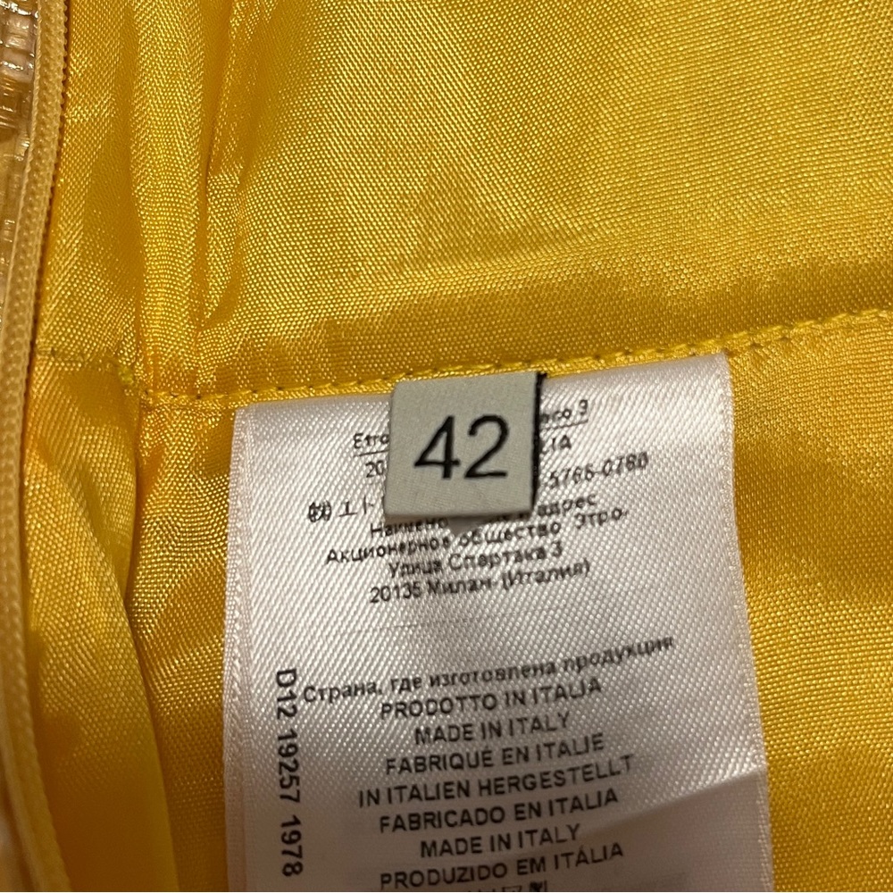 Etro Coated Yellow Paisley Mini Skirt - Picture 7 of 9